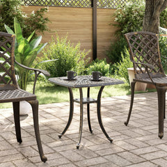 vidaXL Garden Table Bronze 53x53x53 cm Cast Aluminium 3