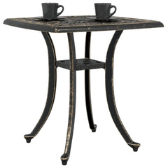 vidaXL Garden Table Bronze 53x53x53 cm Cast Aluminium 4