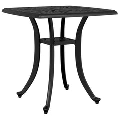 vidaXL Garden Table Black 53x53x53 cm Cast Aluminium 2