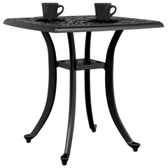 vidaXL Garden Table Black 53x53x53 cm Cast Aluminium 4
