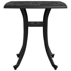 vidaXL Garden Table Black 53x53x53 cm Cast Aluminium 5