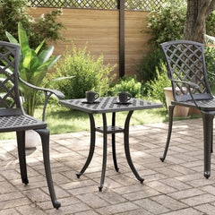 vidaXL Garden Table | Black | Cast Aluminium | Medium |  Durable  | Garden Table 3