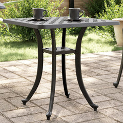 vidaXL Garden Table | Black | Cast Aluminium | Medium |  Durable  | Garden Table 1