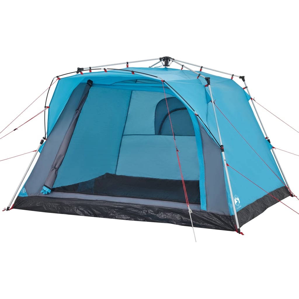 Camping Tent Cabin 4-Person Quick Release Blue