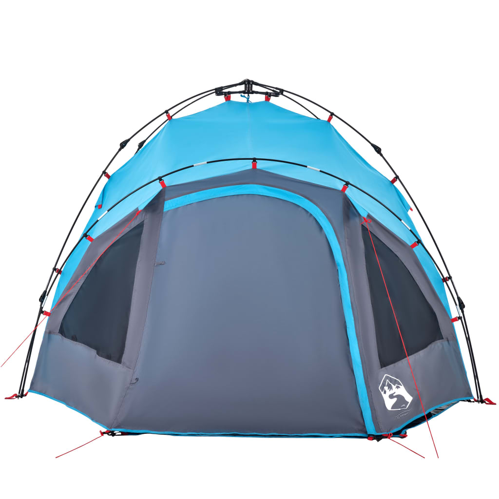 Camping Tent Dome 3-Person Quick Release Blue