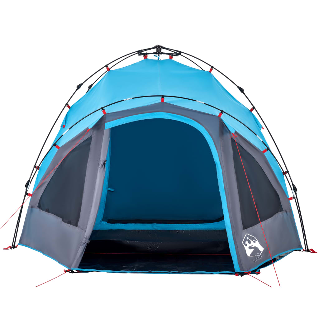 Camping Tent Dome 3-Person Quick Release Blue