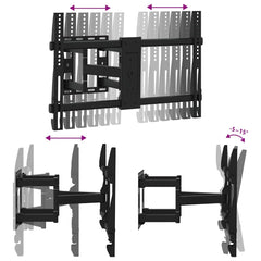 vidaXL TV Wall Mount for 37-80 Inch Screen Max VESA 600x400 mm 40kg 6