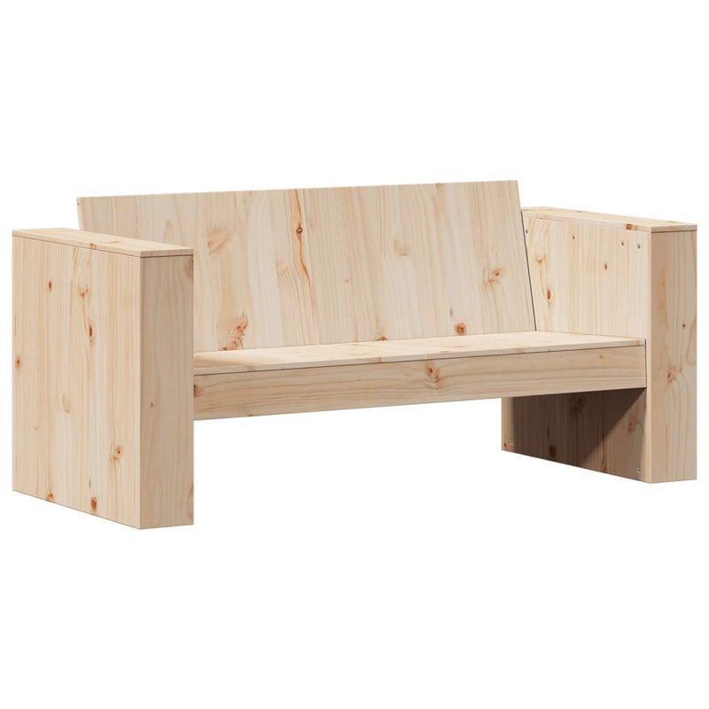 2 Piece Garden Lounge Set Solid Wood Pine