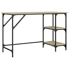 vidaXL Desk Sonoma Oak 120x50x75 cm Metal and Engineered Wood 2