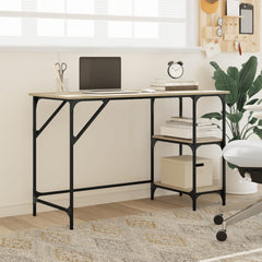 vidaXL Desk Sonoma Oak 120x50x75 cm Metal and Engineered Wood 3