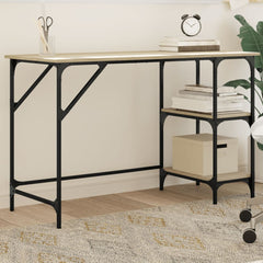 vidaXL Desk Sonoma Oak 120x50x75 cm Metal and Engineered Wood 1