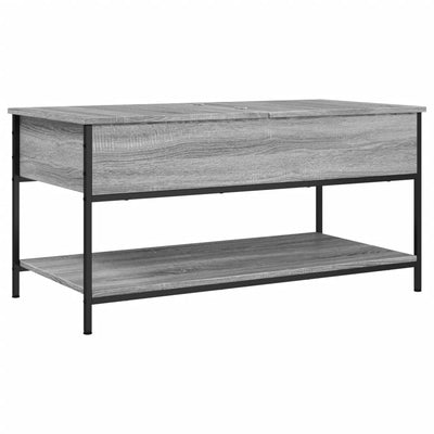 Coffee Table Grey Sonoma 100x50x50 cm Engineered Wood and Metal