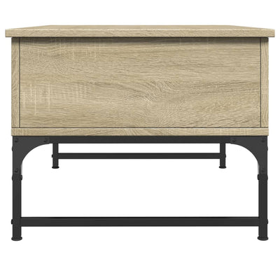 Coffee Table Sonoma Oak 70x50x40 cm Engineered Wood and Metal