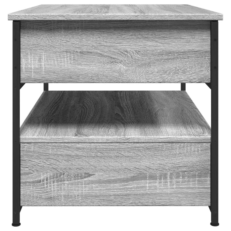 Coffee Table Grey Sonoma 70x50x50 cm Engineered Wood and Metal