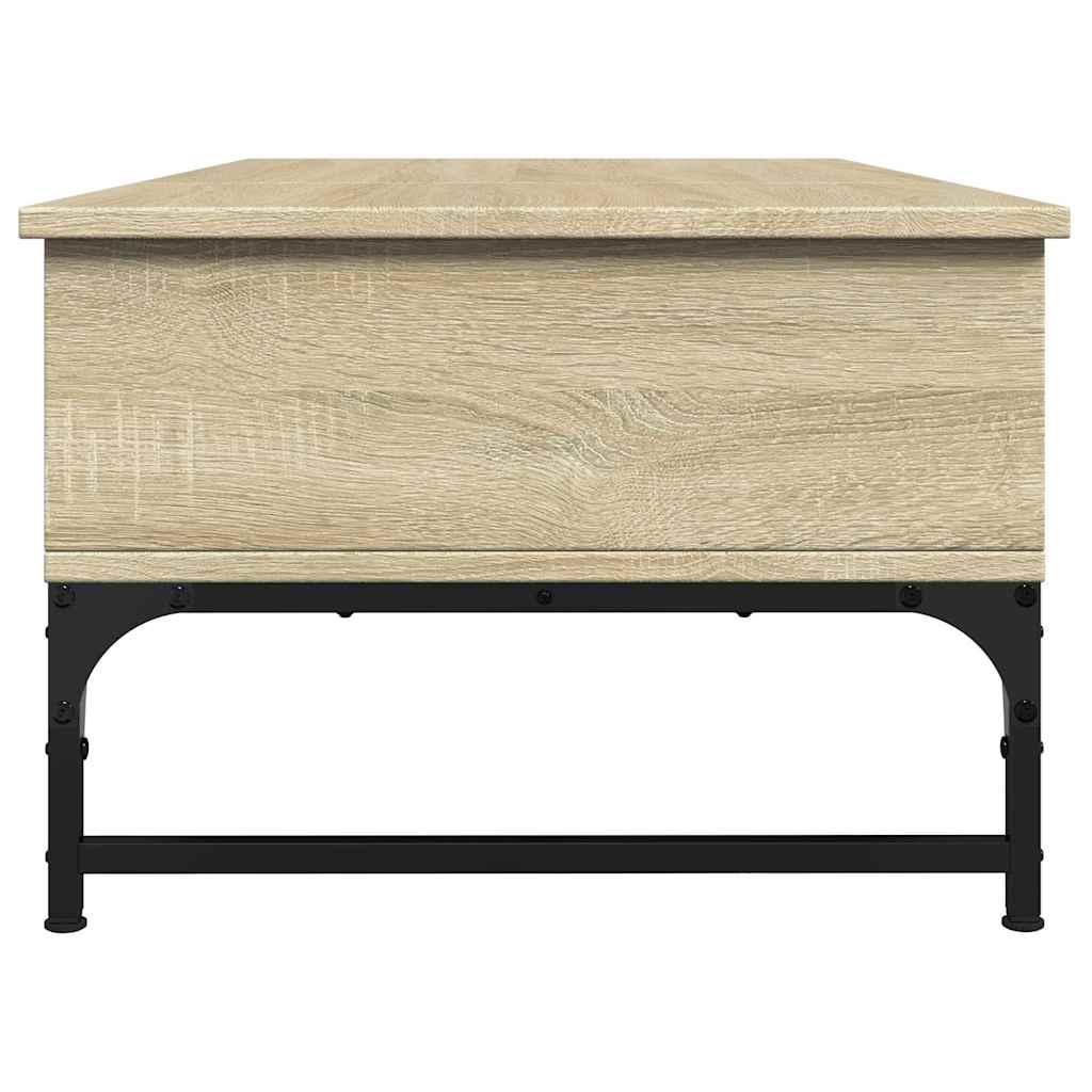vidaXL Coffee Table Sonoma Oak 100x50x35 cm Engineered Wood and Metal 6