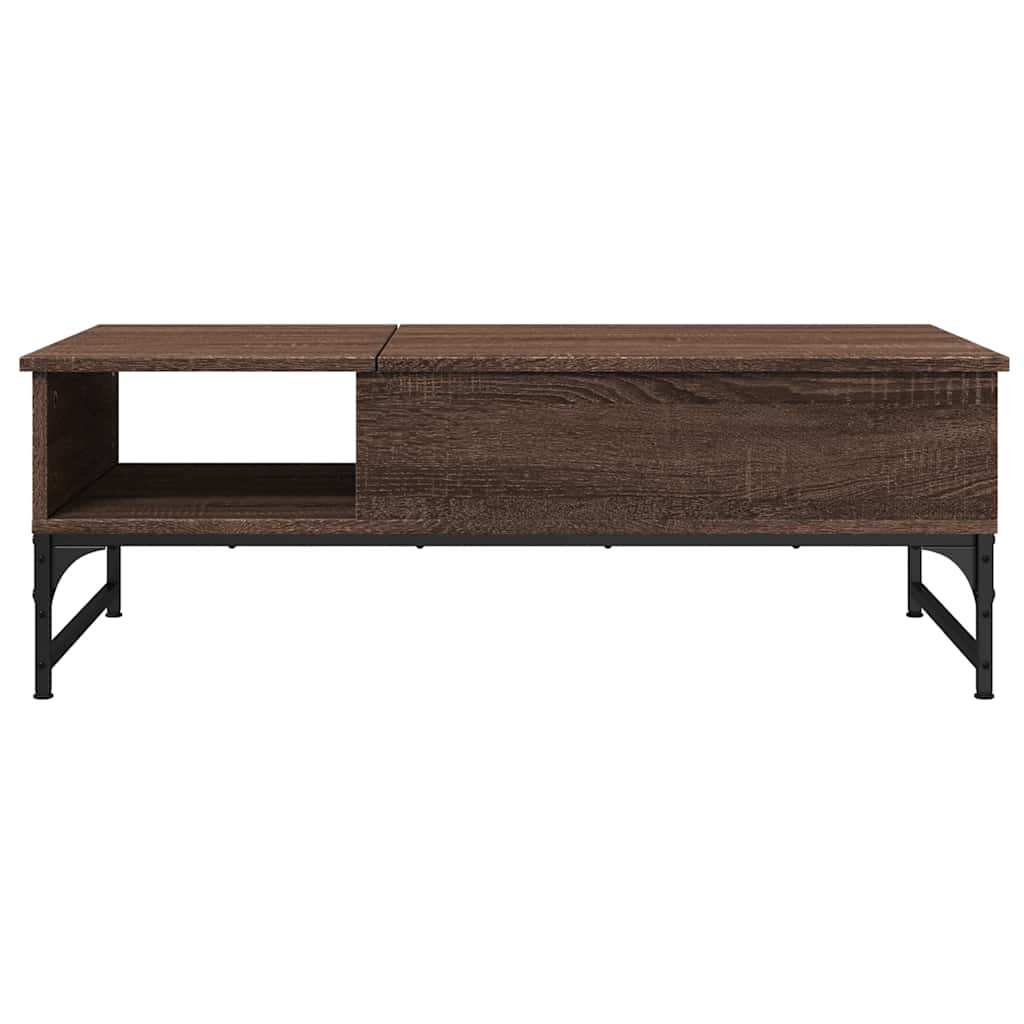 vidaXL Coffee Table Brown Oak 100x50x35 cm Engineered Wood and Metal 5
