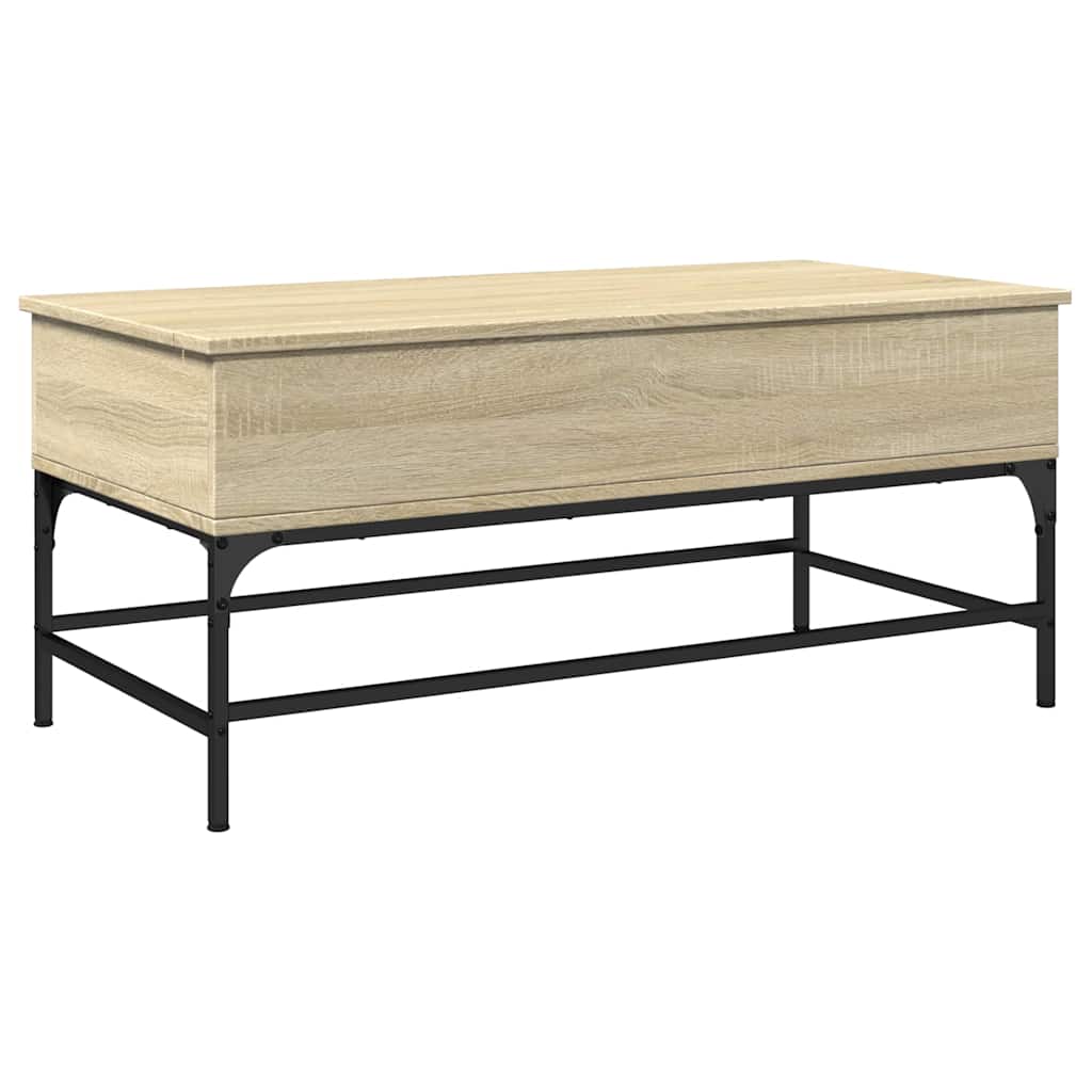 Coffee Table Engineered Wood and Metal Sonoma oak