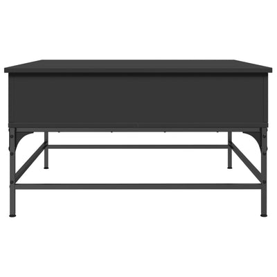 Coffee Table Black 80x80x45 cm Engineered Wood and Metal