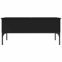 vidaXL Coffee Table Black 100x50x45 cm Engineered Wood and Metal 5