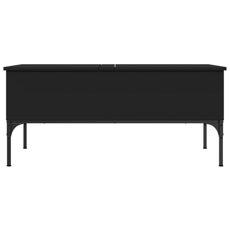 Coffee Table Black 100x50x45 cm Engineered Wood and Metal