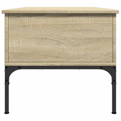 Coffee Table Sonoma Oak 100x50x45 cm Engineered Wood and Metal