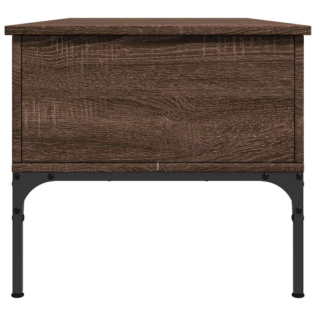 vidaXL Coffee Table Brown Oak 100x50x45 cm Engineered Wood and Metal 6