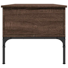 vidaXL Coffee Table Brown Oak 100x50x45 cm Engineered Wood and Metal 6