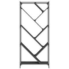 Bookcase 79x30x180 cm Engineered Wood and Metal Black