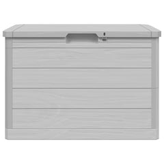 vidaXL Outdoor Cushion Box Grey 77.5x44.5x53 cm Polypropylene 5