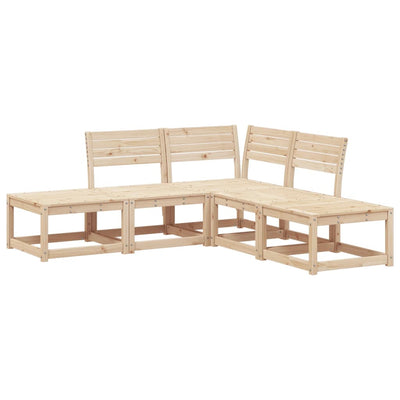 5 Piece Garden Sofa Set Solid Wood Pine