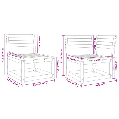 5 Piece Garden Sofa Set Impregnated Wood Pine