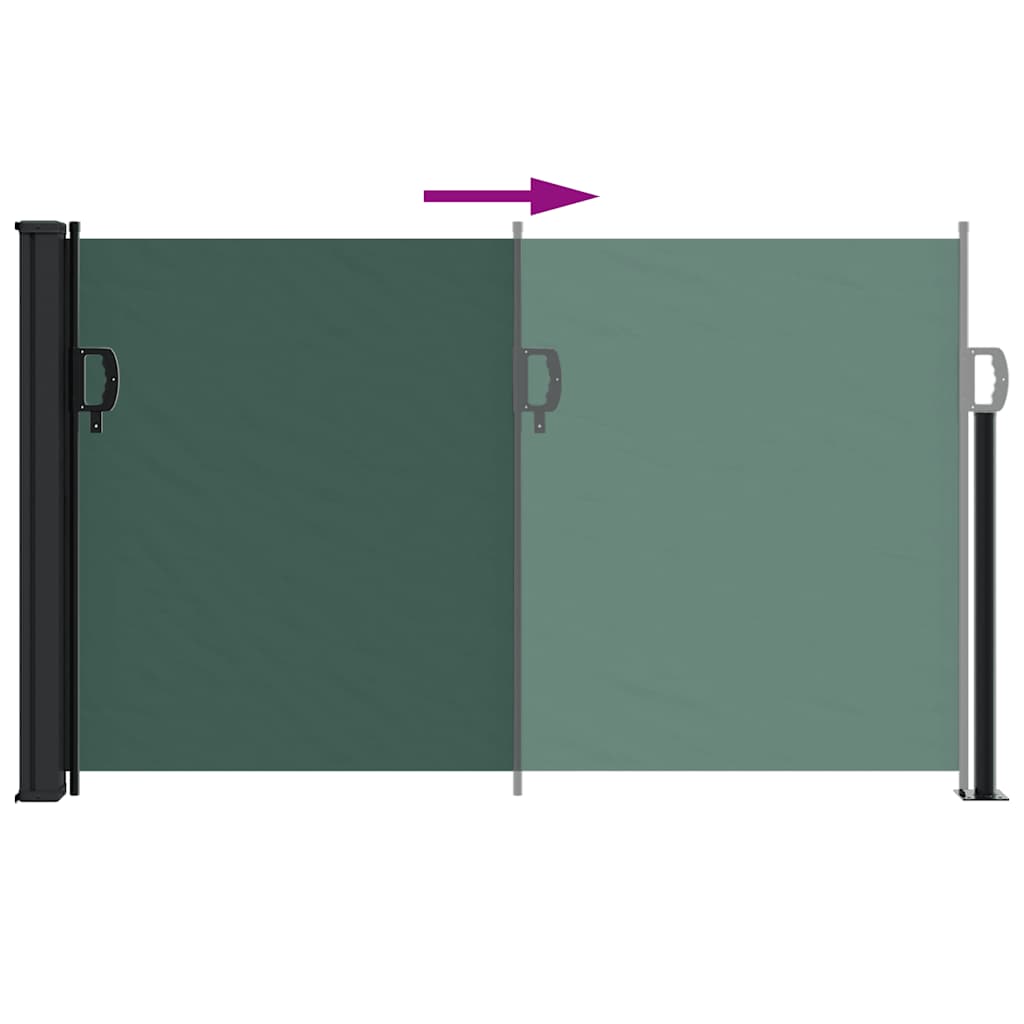 vidaXL Retractable Side Awning Dark Green 117x300 cm 5