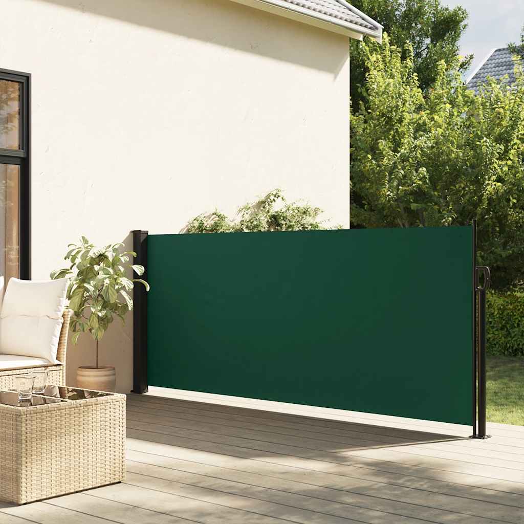 vidaXL Retractable Side Awning Dark Green 117x300 cm 1