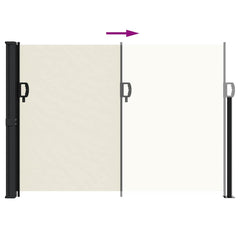 vidaXL Retractable Side Awning Cream 140x300 cm 5