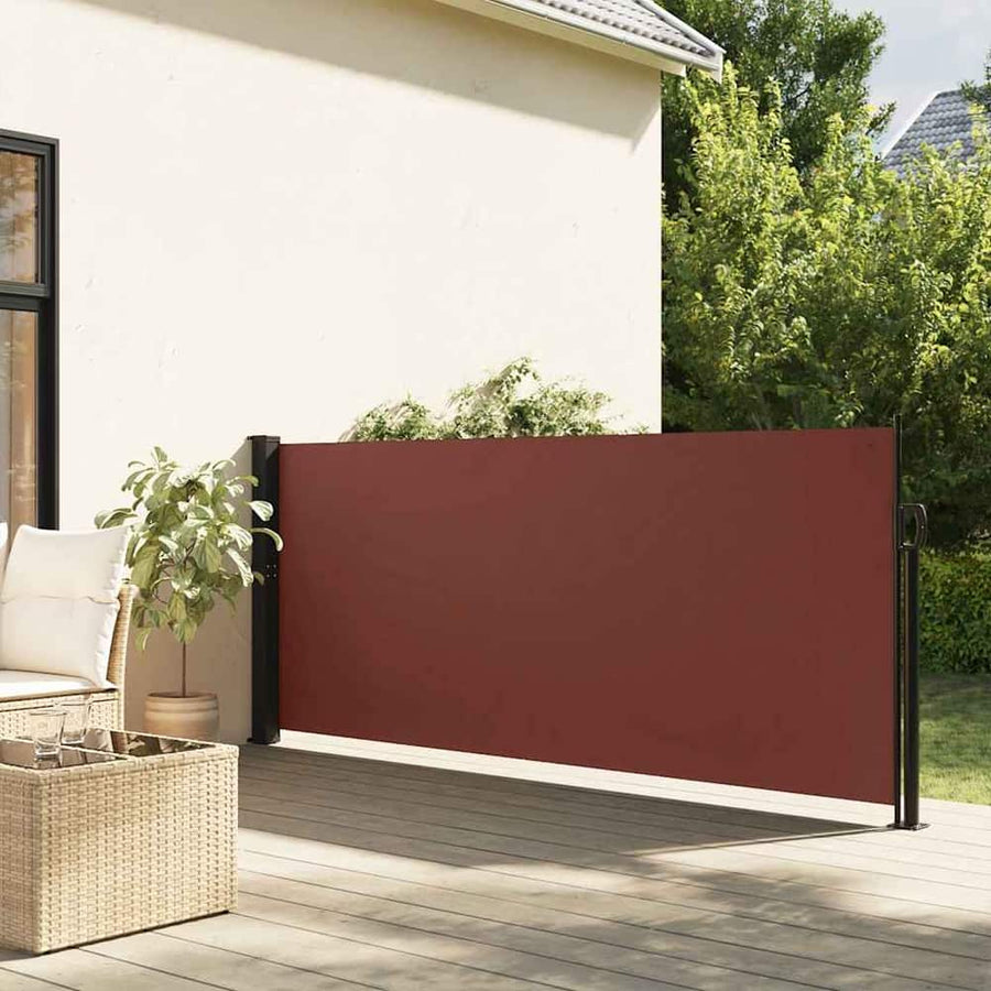 Retractable Side Awning Brown