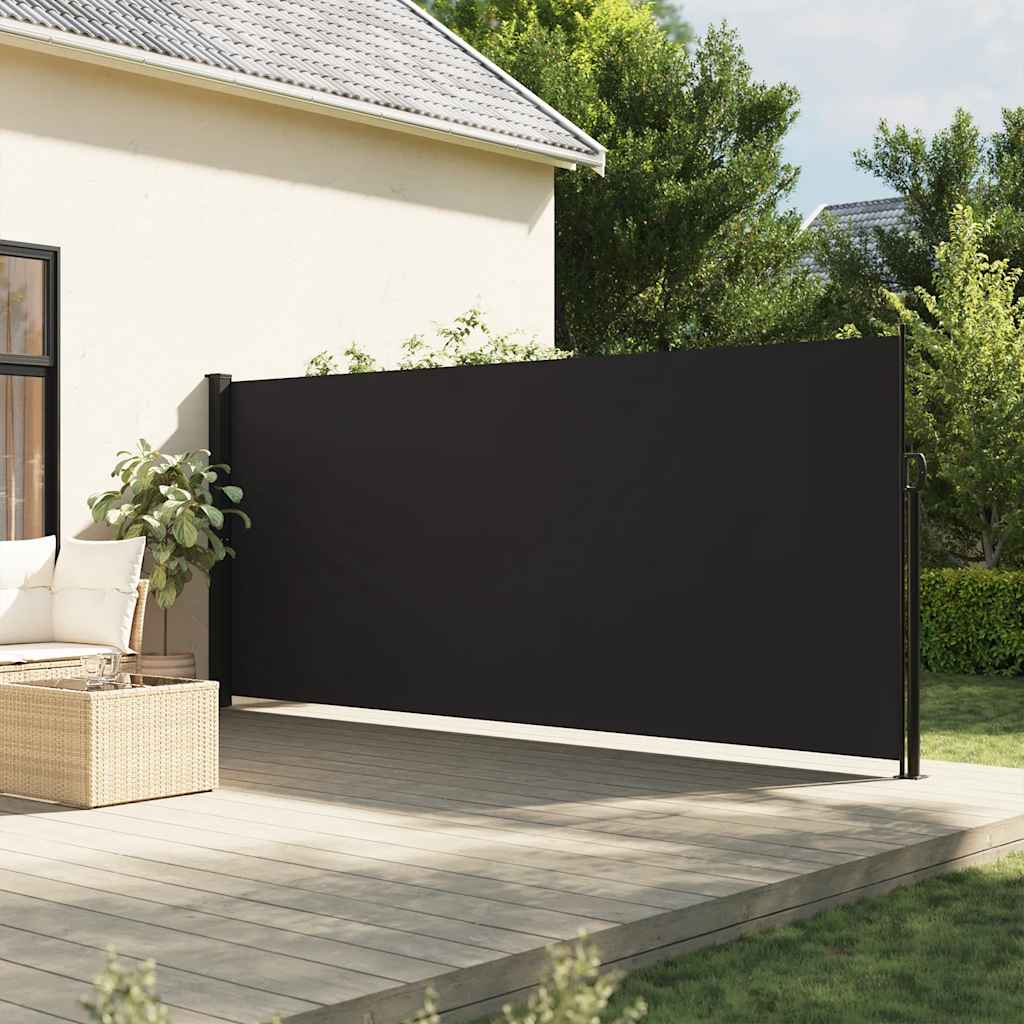 Retractable Side Awning Drop Width Black