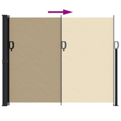 vidaXL Retractable Side Awning Beige 170x300 cm 5