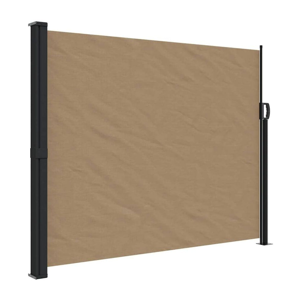 vidaXL Retractable Side Awning Taupe 170x300 cm 2