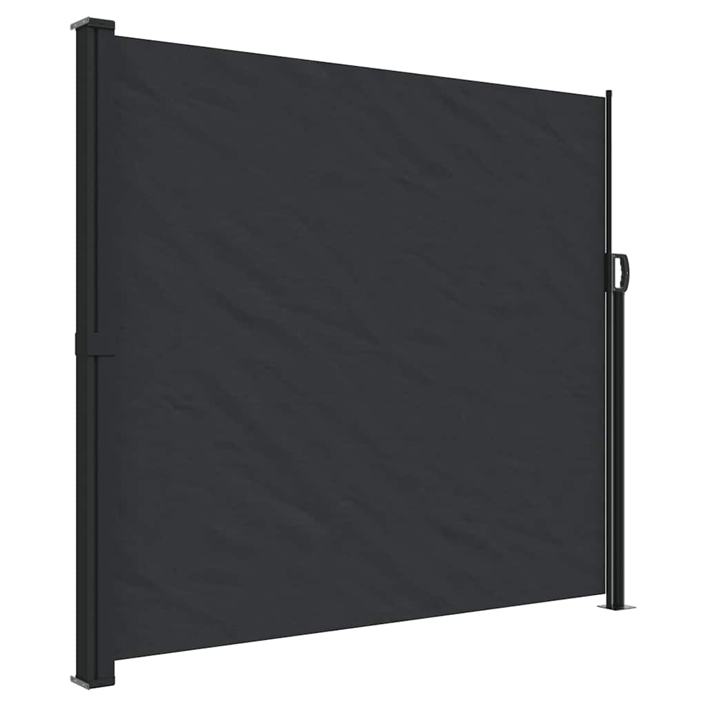 Retractable Side Awning 180x300 cm Drop 300 cm Width 180 cm Black
