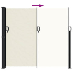 vidaXL Retractable Side Awning Cream 180x300 cm 5