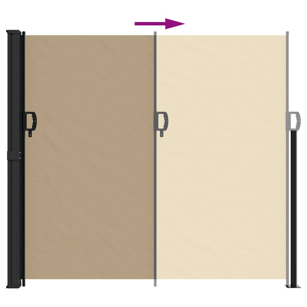 vidaXL Retractable Side Awning Beige 180x300 cm 5