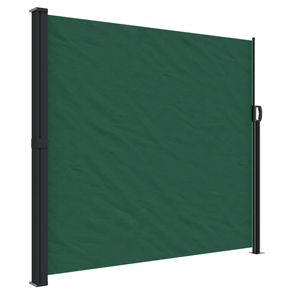 vidaXL Retractable Side Awning Dark Green 180x300 cm 2