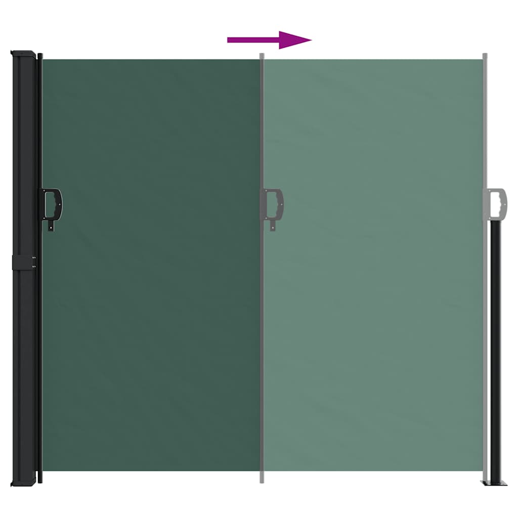 vidaXL Retractable Side Awning Dark Green 180x300 cm 5