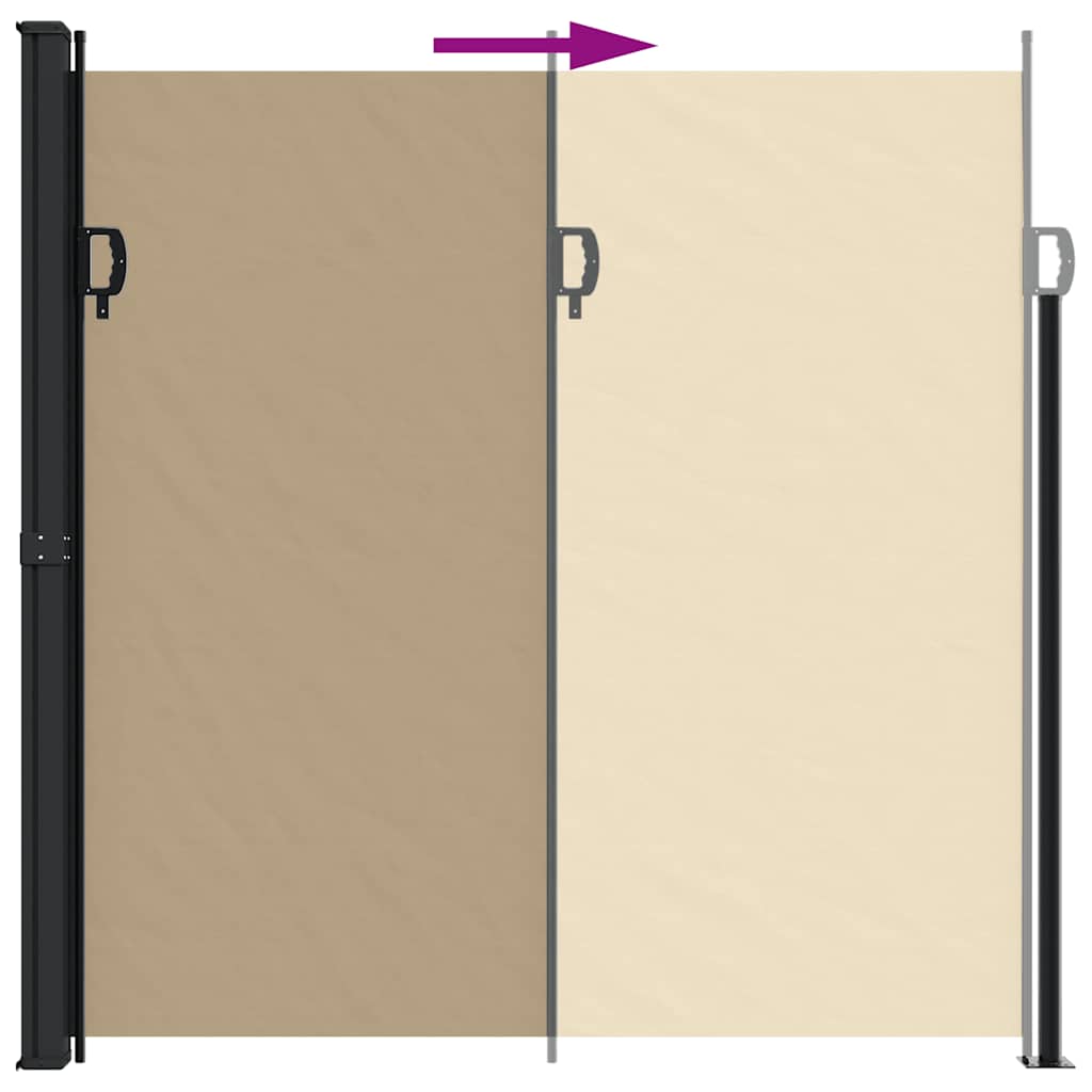 vidaXL Retractable Side Awning Beige 200x300 cm 5