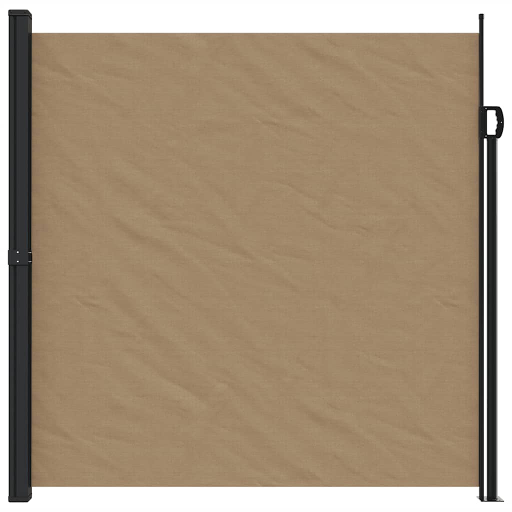 vidaXL Retractable Side Awning Taupe 200x300 cm 3