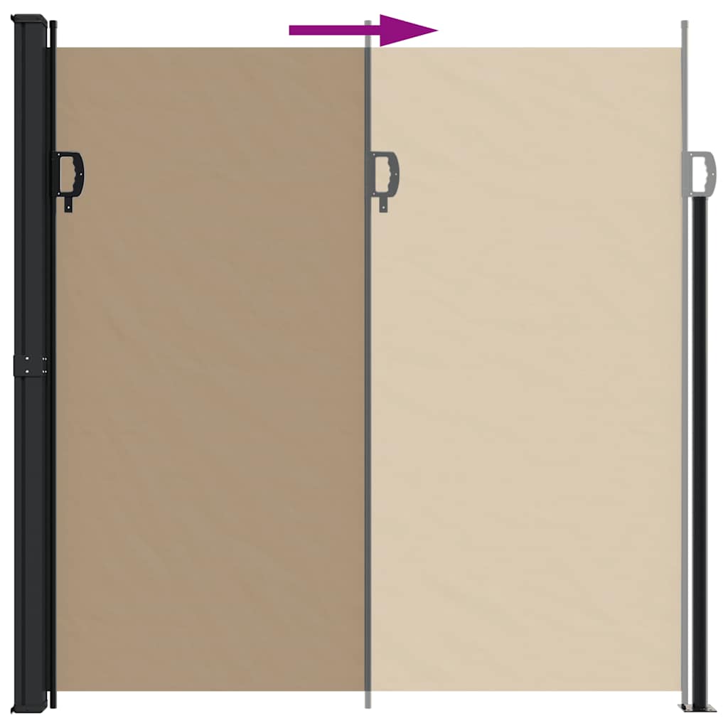 vidaXL Retractable Side Awning Taupe 200x300 cm 5