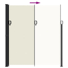 vidaXL Retractable Side Awning Cream 220x300 cm 5
