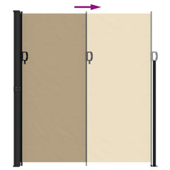 vidaXL Retractable Side Awning Beige 220x300 cm 5