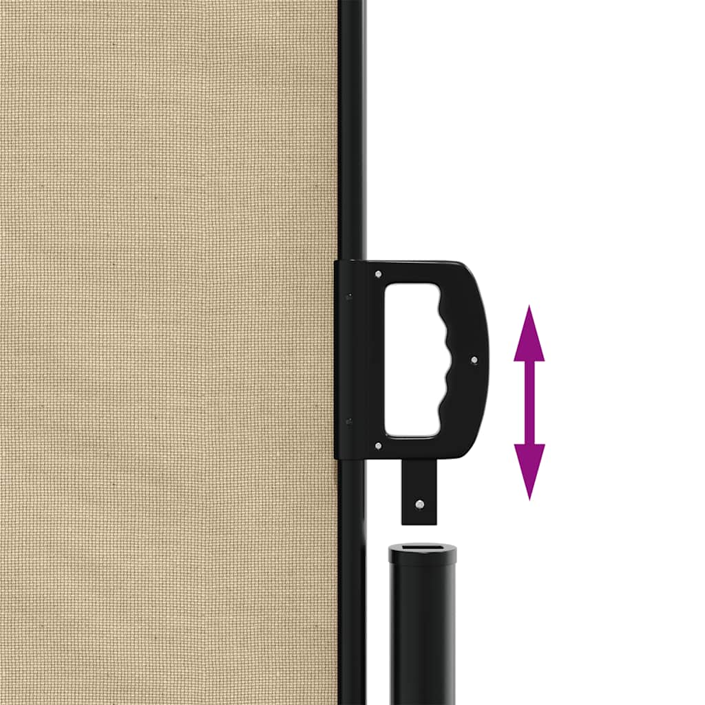 vidaXL Retractable Side Awning Beige 220x300 cm 6