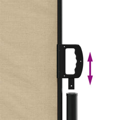 vidaXL Retractable Side Awning Beige 220x300 cm 6